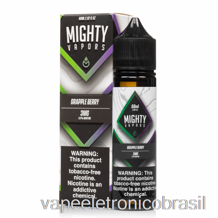 Vape Eletrônico Grapplebery - Vapores Poderosos - 60ml 0mg